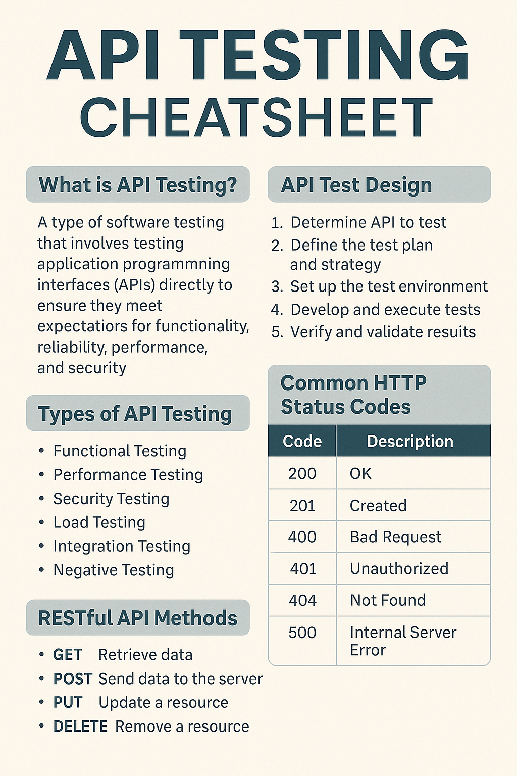API Testing Cheatsheet
