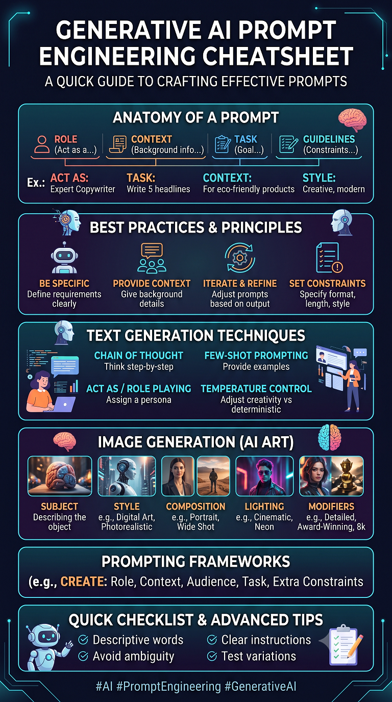 Generative AI Prompt Engineering Cheatsheet